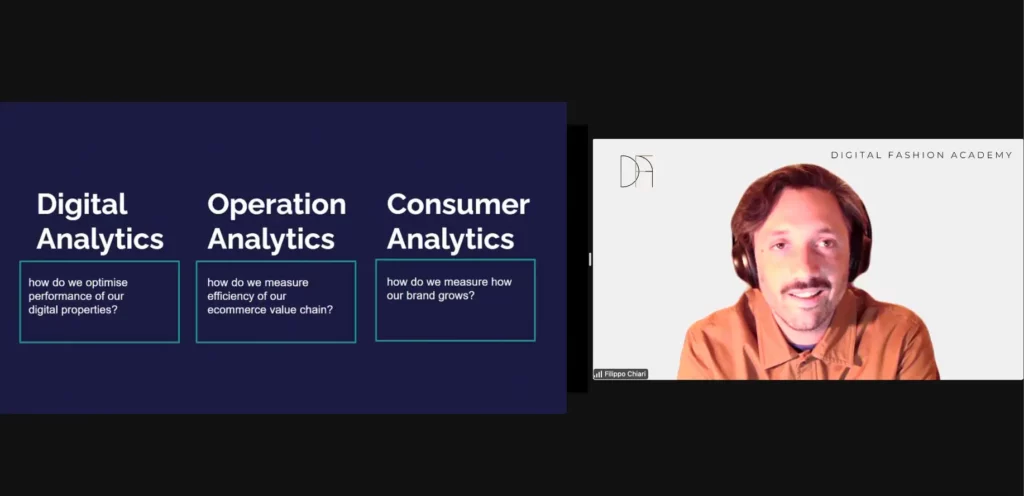 Filippo Chiari teaches Analytics Intelligence at Digital Fashion Academy