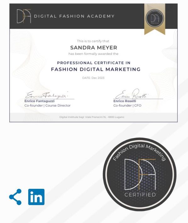 Fashion Digital Marketing course certification