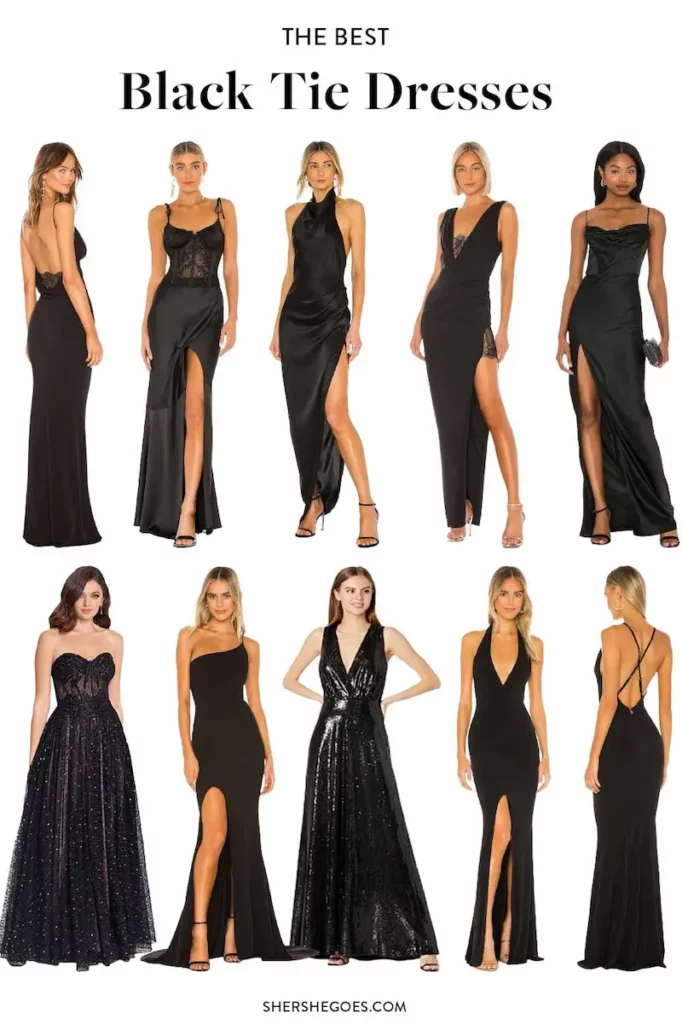 Examples of Black Tie Dresses from shershegoes.com