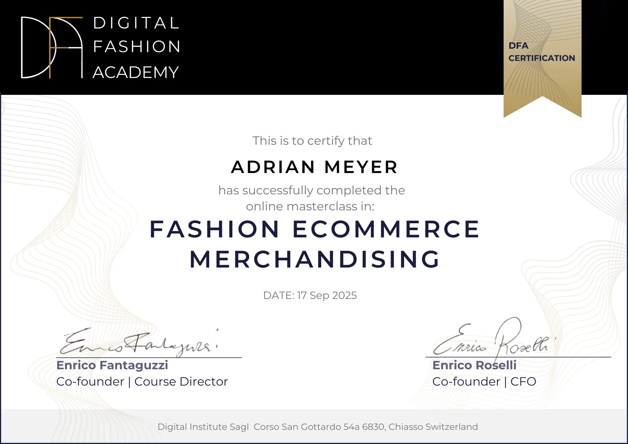 Fashion Ecommerce Merchandising Certificate