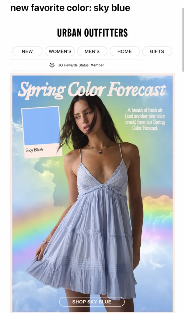 Urban Outfitters hard Launching new Spring colour: Sky Blue 1/2