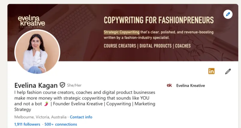 A photo of my LinkedIn profile picture that reflects my personal brand look and feel.