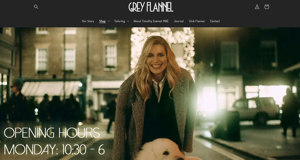 Grey Flannel Shop in London - Ecommerce assessment